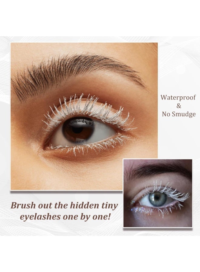 White Mascara Waterproof,5D Silk Fiber Eyelash Volume with Soft Brush - Lash Sensational Volumizing No Smudge Mascara - Extra Long Thick & Voluminous Lash Mascara for Eye Makeup - Image 2